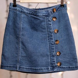 LIKE NEW Free People Little Daisies Jean Skirt